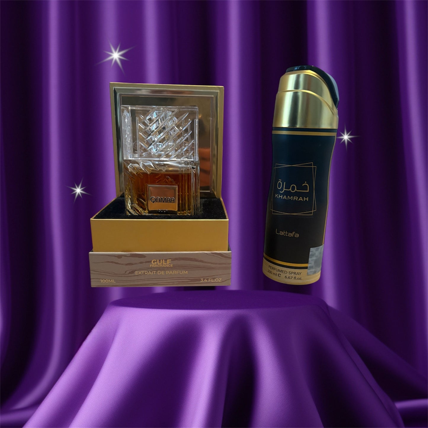 Lot Extrait de parfum Gulf Fragrance - 1 déodorant Lattafa - Kamrah