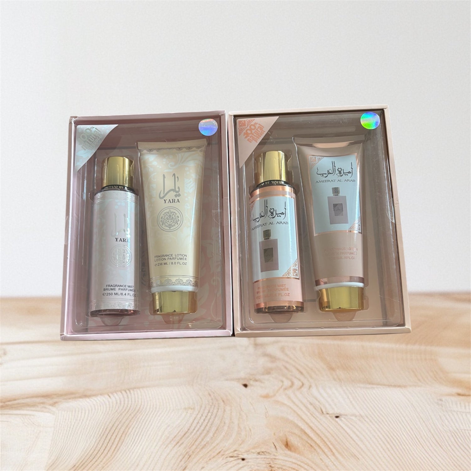 Coffret parfumé “Yara Rose & Ameerate” – Brumes + Lotions Corps & Cheveux