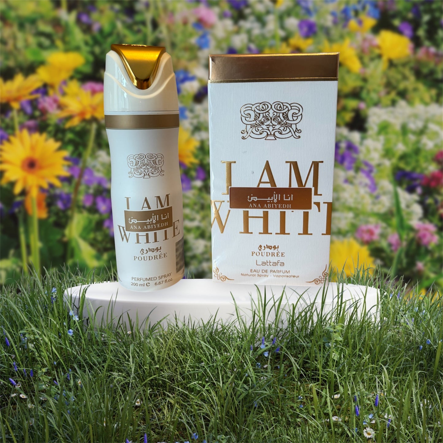 Eau de Parfum Lattafa I'm white poudrée (60 ml) et son déodorant