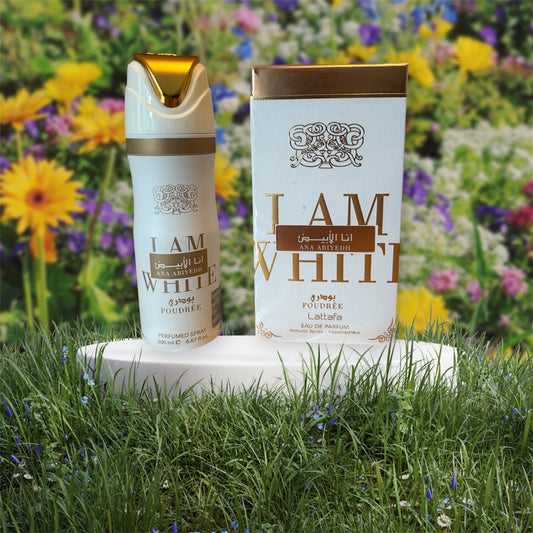 Eau de Parfum Lattafa I'm white poudrée (60 ml) et son déodorant